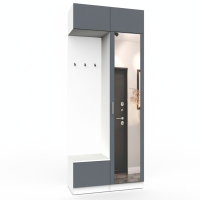 Набор мебели для прихожей "Марсель-202" МР 01-202 В2490 Ш1000 Г420 (ЛДСП Графит серый) Набор мебели для прихожей "Марсель-202" МР 01-202 В2490 Ш1000 Г420 (ЛДСП Графит серый)